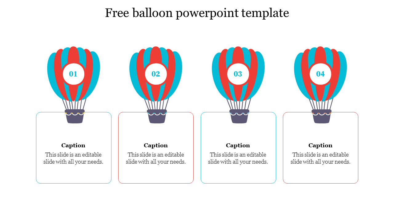 Free - Download best Balloon PowerPoint Template Slide PPT